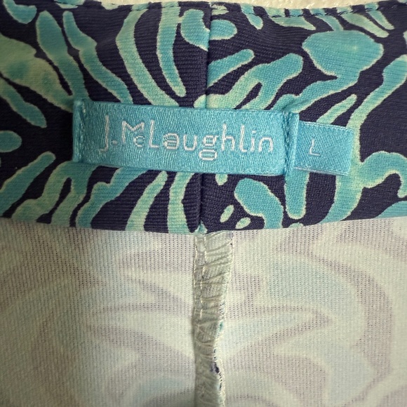 J. McLaughlin Ivana Catalina Cloth V Neck 3/4 Length Dress Size Large - Picture 3 of 7